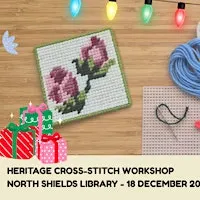 Heritage cross-stitch workshop, North Shields Library