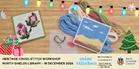 Heritage cross-stitch workshop, North Shields Library