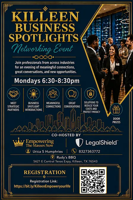KILLEEN EMPOWER YOUR BUSINESS AND ENTREPRENEUR NETWORKING AND SPOTLIGHTS
