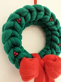 'No' Knit Christmas Wreath