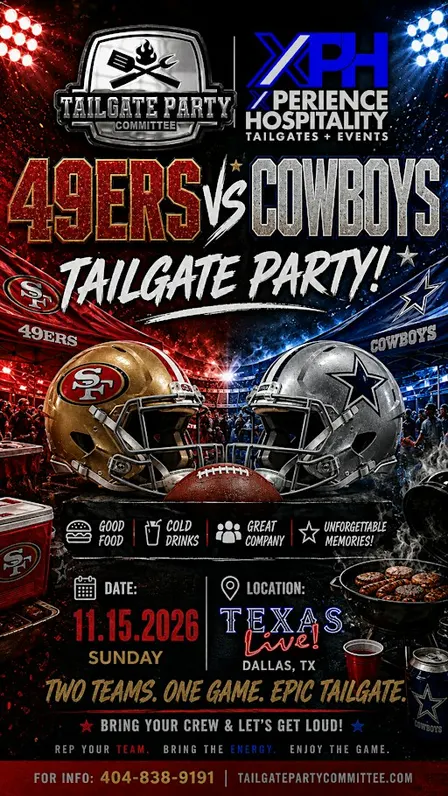 SAN FRANCISCO VS DALLAS TAILGATE PARTY