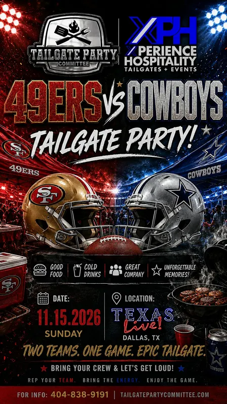 SAN FRANCISCO VS DALLAS TAILGATE PARTY