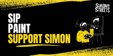 Sip, Paint and Support Simon.