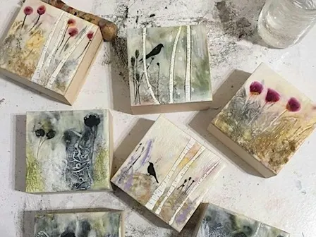An introduction to Encaustic Painting: The Art of Botanical Layering