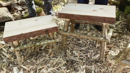 Hand Craft A Rustic Stick Frame Stool or Small Table
