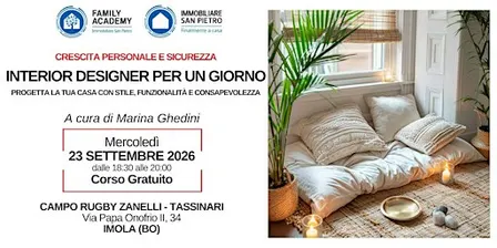 INTERIOR DESIGNER PER UN GIORNO