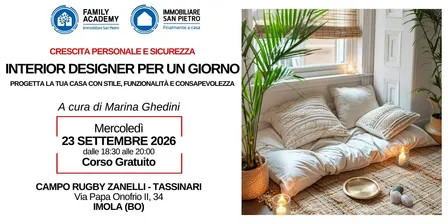 INTERIOR DESIGNER PER UN GIORNO