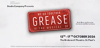 Musical Theatre Studio Company | Grease| 14th October