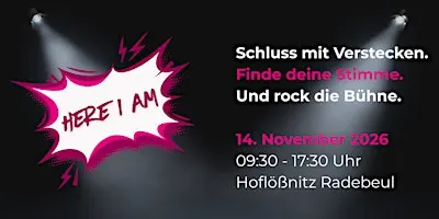 Here I am - der Bühnen- und Rhetorikworkshop für Frauen