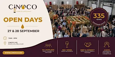 Cinoco Open Days & 335 years anniversary - 27 & 28 SEPTEMBER