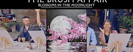 Sip & Paint at BLOOMS - Blossoms in the moonlight