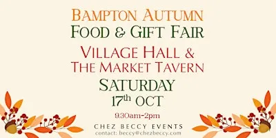 Bampton Autumn Food & Gift Fair 2026| Food, Gifts & Artisan Makers