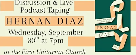 Hernan Diaz celebrates Ply on September 30th at 7pm