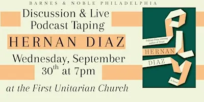 Hernan Diaz celebrates Ply on September 30th at 7pm