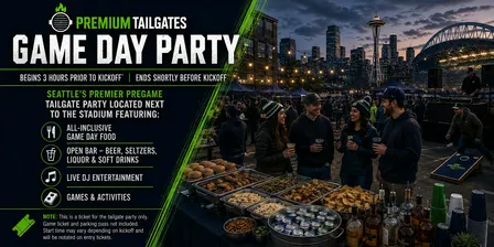 Premium Tailgate Party: Seattle Seahawks vs. Chicago Bears