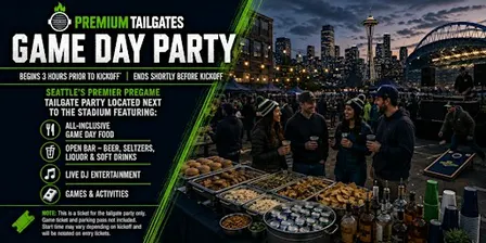 Premium Tailgate Party: Seattle Seahawks vs. Chicago Bears