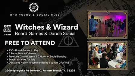 Witches & Wizards: Board Games & Dance Social