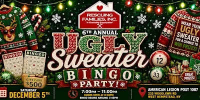 6th Annual Ugly Sweater Bingo Party