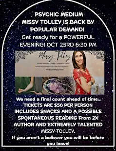 Psychic Missy Tolley at Rohr’s wine room