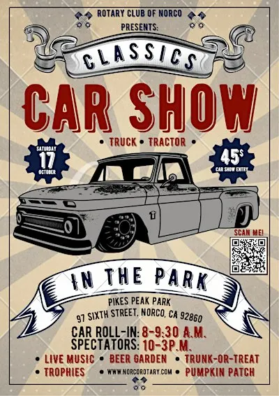 6th Annual "Classics in the Park" by Rotary Club of Norco