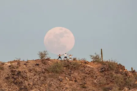 Full Moon Yoga Hike in the Sonoran Desert at Sunset
