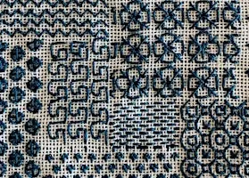 English Blackwork sample workshop