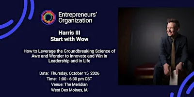 EO Iowa  Momentum 2026:  Start with WOW featuring Harris III