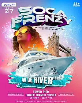 Soca Frenzy On De River - The Official End Of Summer Boatride Party