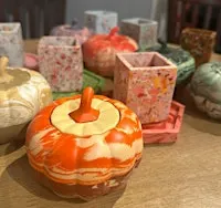 The Jesmonite Pumpkin Pot Workshop  in WELTON, EAST YORKS by Objectify