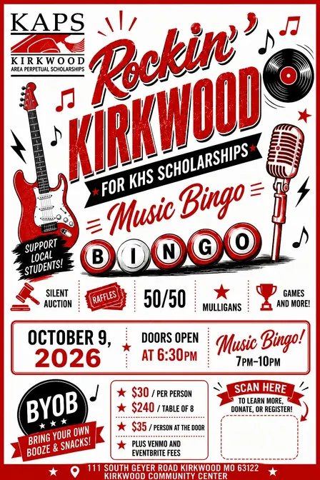 Rockin' Kirkwood for KHS Scholarships - Music Bingo