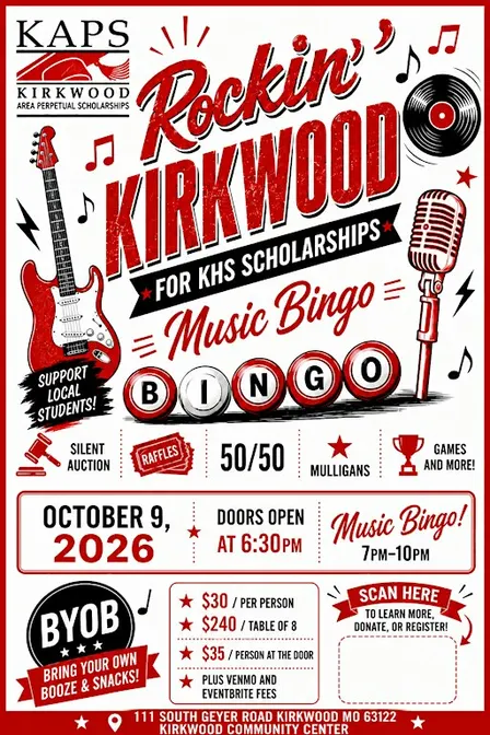 Rockin' Kirkwood for KHS Scholarships - Music Bingo