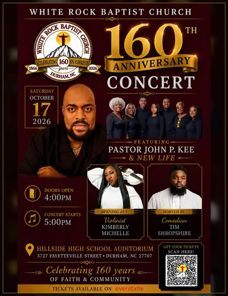 White Rock Baptist Church 160th Anniversary Concert ft John P. Kee