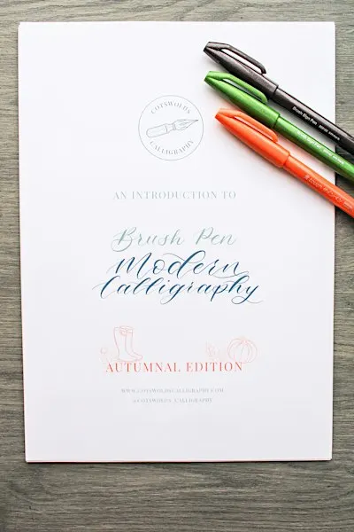 Beginner's Brush Pen Calligraphy workshop at Dunkertons, Cheltenham