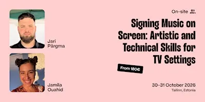 Signing Music on Screen: Artistic and Technical Skills for TV Settings