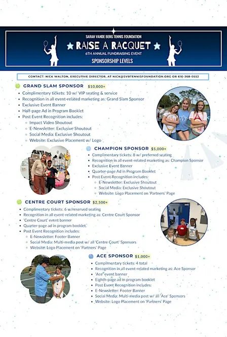 6th Annual 'Raise a Racquet' Fundraising Event benefiting SVB Foundation