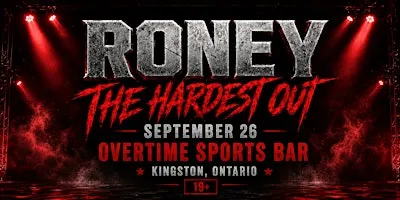 Roney performing live in Kingston - 19+