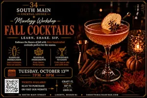 Fall Cocktails Mixology Workshop