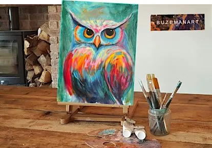 ‘Luminous Owl’ Painting workshop @ Hayride, Beverley