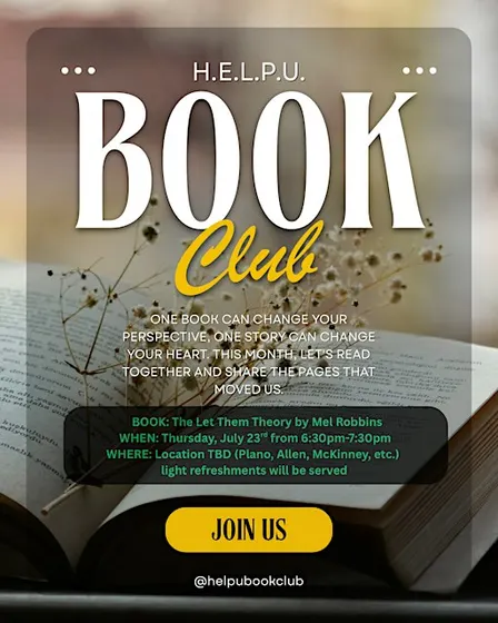 H.E.L.P.U. Book Club Monthly Meetup