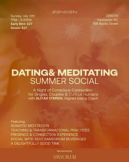 Dating and Meditating Social at ZENDEN w/ Aliyah O'brien + Sansorium