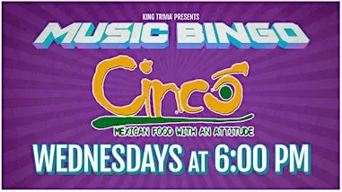 Music Bingo at Cinco Mexican Cantina