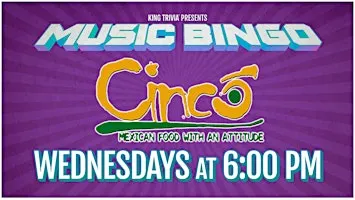 Music Bingo at Cinco Mexican Cantina