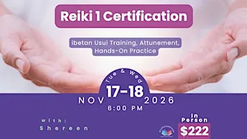 Reiki 1 Certification (Tibetan Usui)