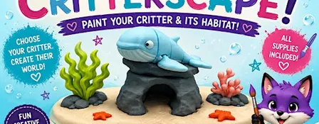 Paint a CritterScapes™ Critter & Habitat: Whale & Ocean Habitat
