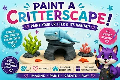 Paint a CritterScapes™ Critter & Habitat: Whale & Ocean Habitat