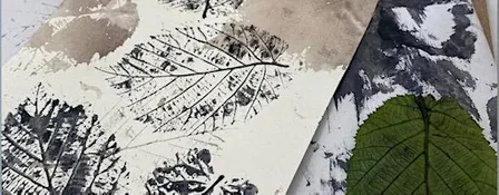 Natural ink leaf printing