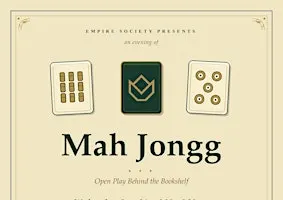 Mah Jongg Open Play Behind the Bookshelf