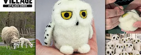 Needle Felt a Snowy Owl Ornament Workshop