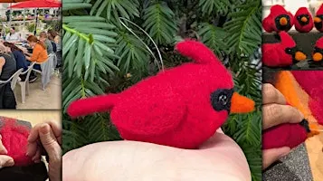 Needle Felt a Cardinal Ornament Workshop