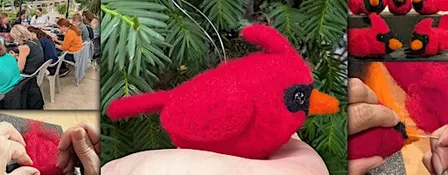 Needle Felt a Cardinal Ornament Workshop